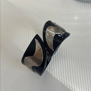 Black and Silver Cuff Bracelet